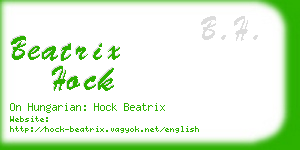 beatrix hock business card
